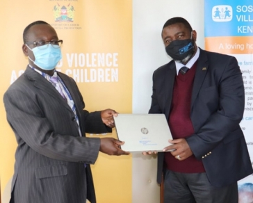 SOS Children's Villages donates laptops to the Department of Children Services to help in tracking children data
